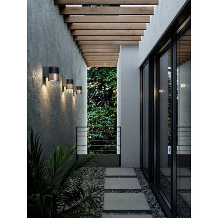 Nordlux - Āra sienas lampa ALUDRA 1xE27/15W/230V melna