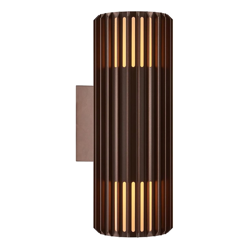 Nordlux - Āra sienas lampa ALUDRA 2xE27/15W/230V IP54 brūna