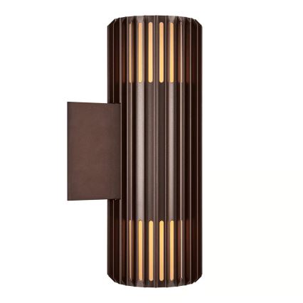 Nordlux - Āra sienas lampa ALUDRA 2xE27/15W/230V IP54 brūna