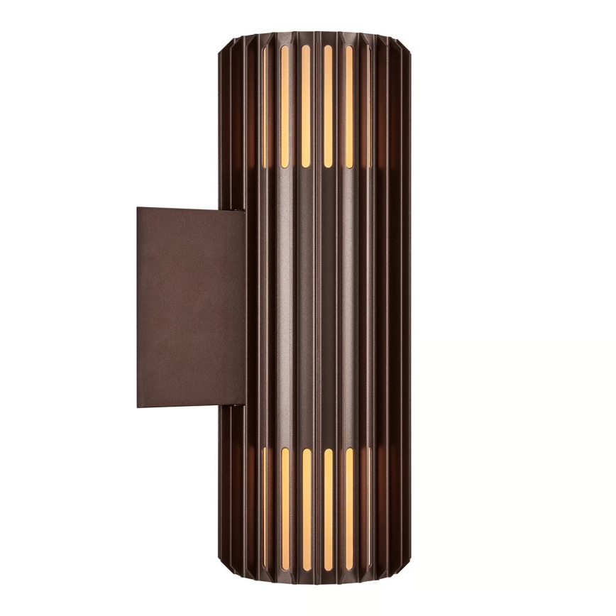 Nordlux - Āra sienas lampa ALUDRA 2xE27/15W/230V IP54 brūna
