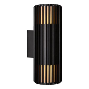 Nordlux - Āra sienas lampa ALUDRA 2xE27/15W/230V IP54 melna