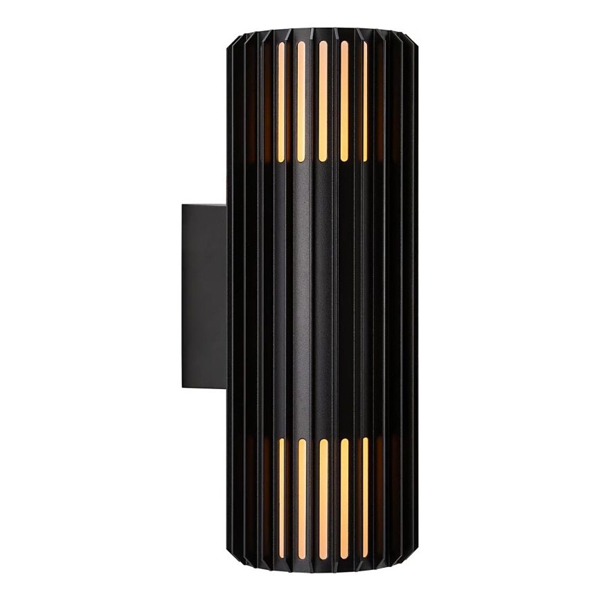 Nordlux - Āra sienas lampa ALUDRA 2xE27/15W/230V IP54 melna