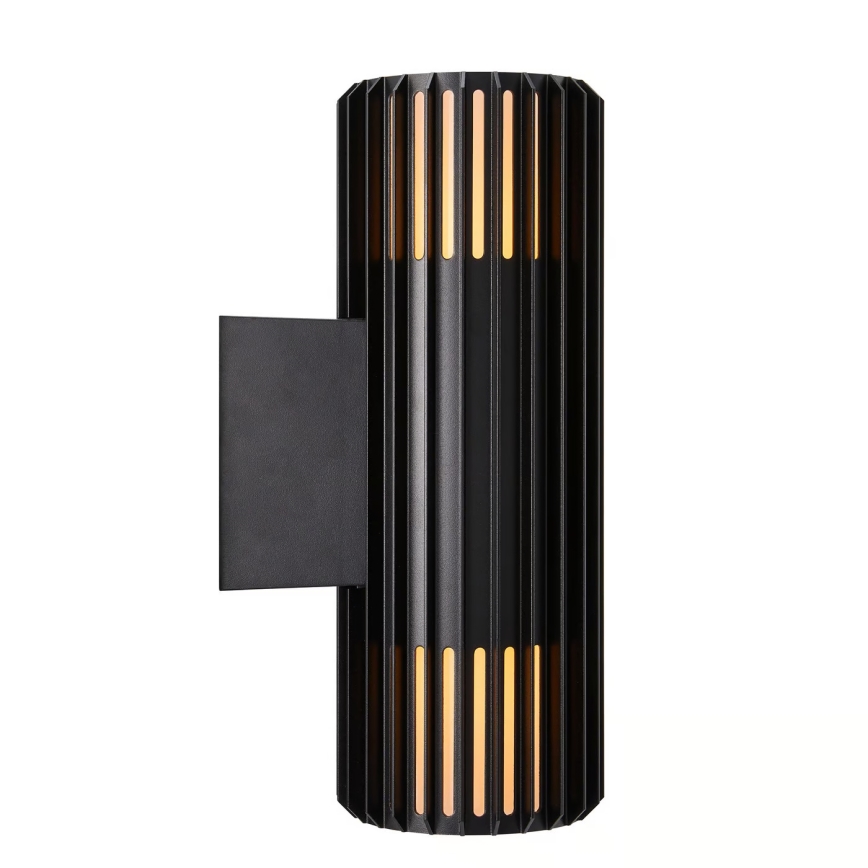 Nordlux - Āra sienas lampa ALUDRA 2xE27/15W/230V IP54 melna