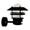 Nordlux - Āra sienas lampa ar sensoru BLOKHUS 1xE27/60W/230V IP54 melna