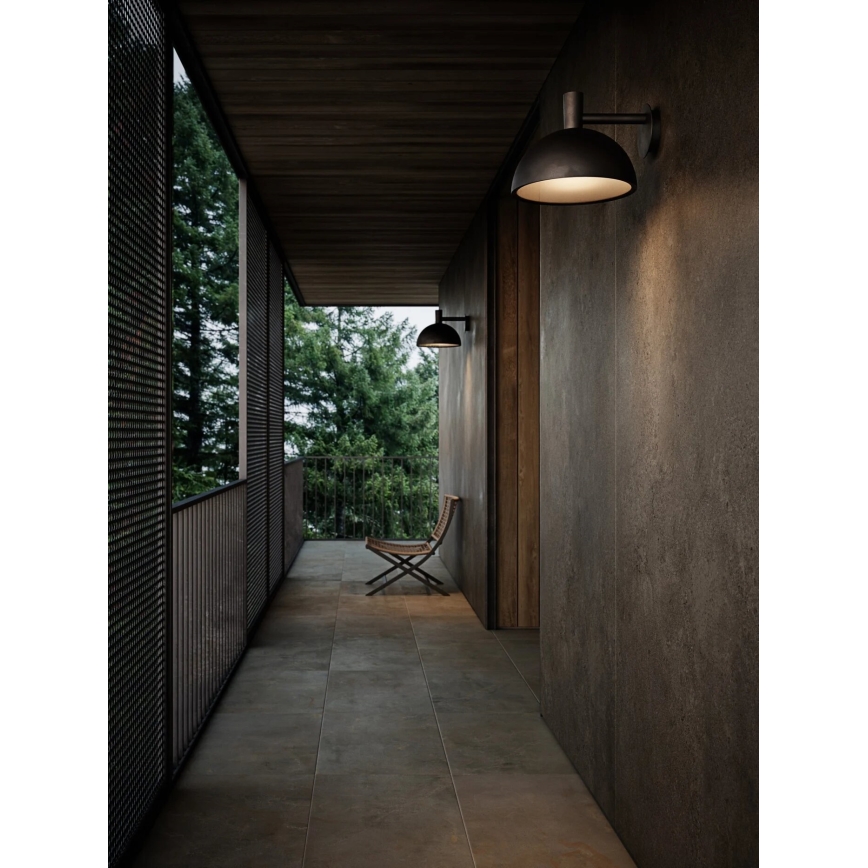 Nordlux - Āra sienas lampa ARKI 1xE27/20W/230V IP54 melna
