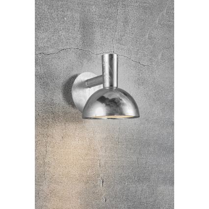 Nordlux - Āra sienas lampa ARKI 1xE27/20W/230V IP54 sudraba