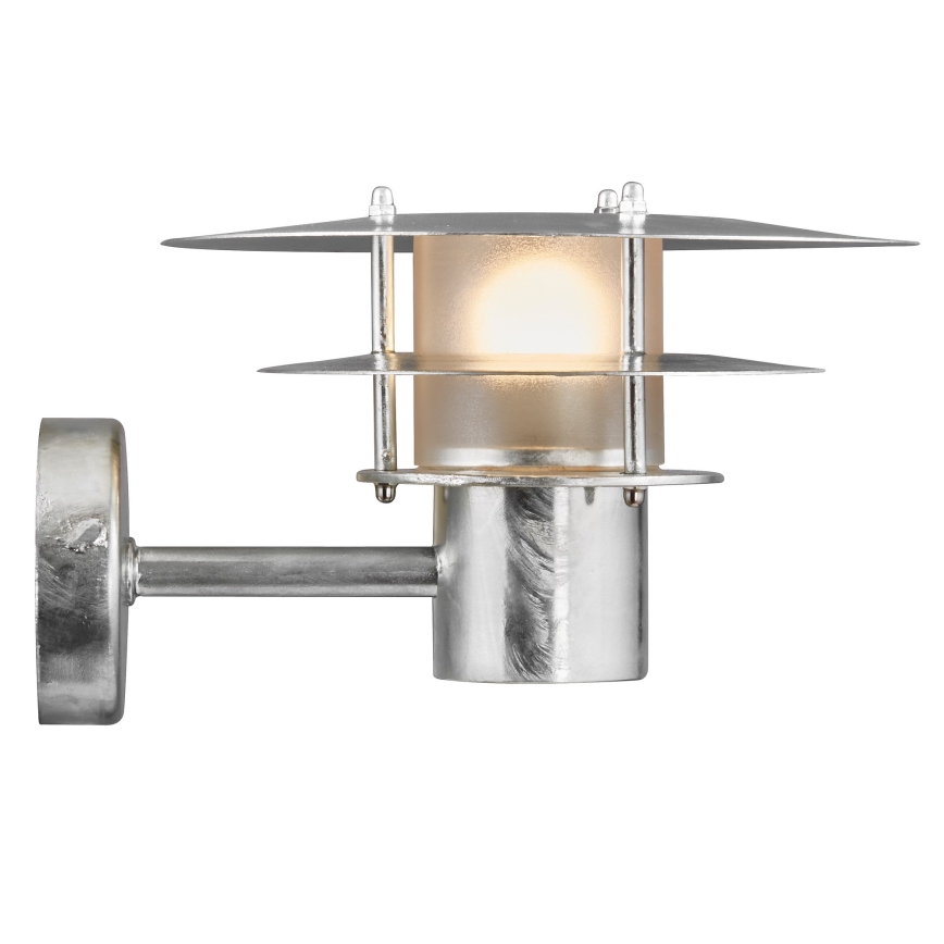 Nordlux - Āra sienas lampa BASTIA 1xE14/12W/230V IP54 matēts hroms
