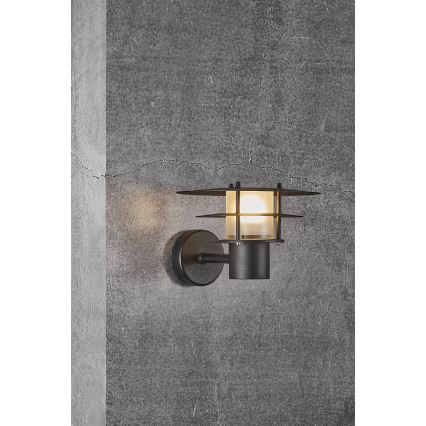 Nordlux - Āra sienas lampa BASTIA 1xE14/12W/230V IP54 melna