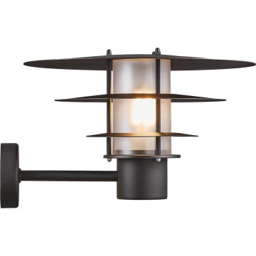 Nordlux - Āra sienas lampa BASTIA 1xE27/20W/230V IP54 melna