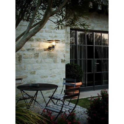 Nordlux - Āra sienas lampa BASTIA 1xE27/20W/230V IP54 melna