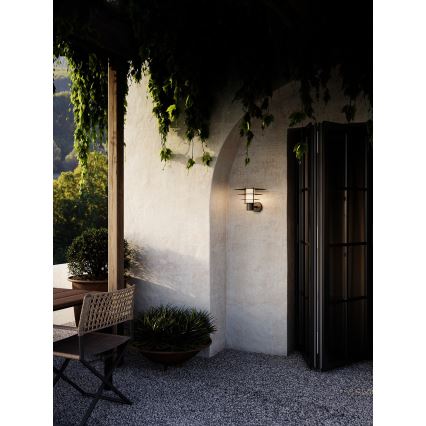 Nordlux - Āra sienas lampa BASTIA 1xE27/20W/230V IP54 melna