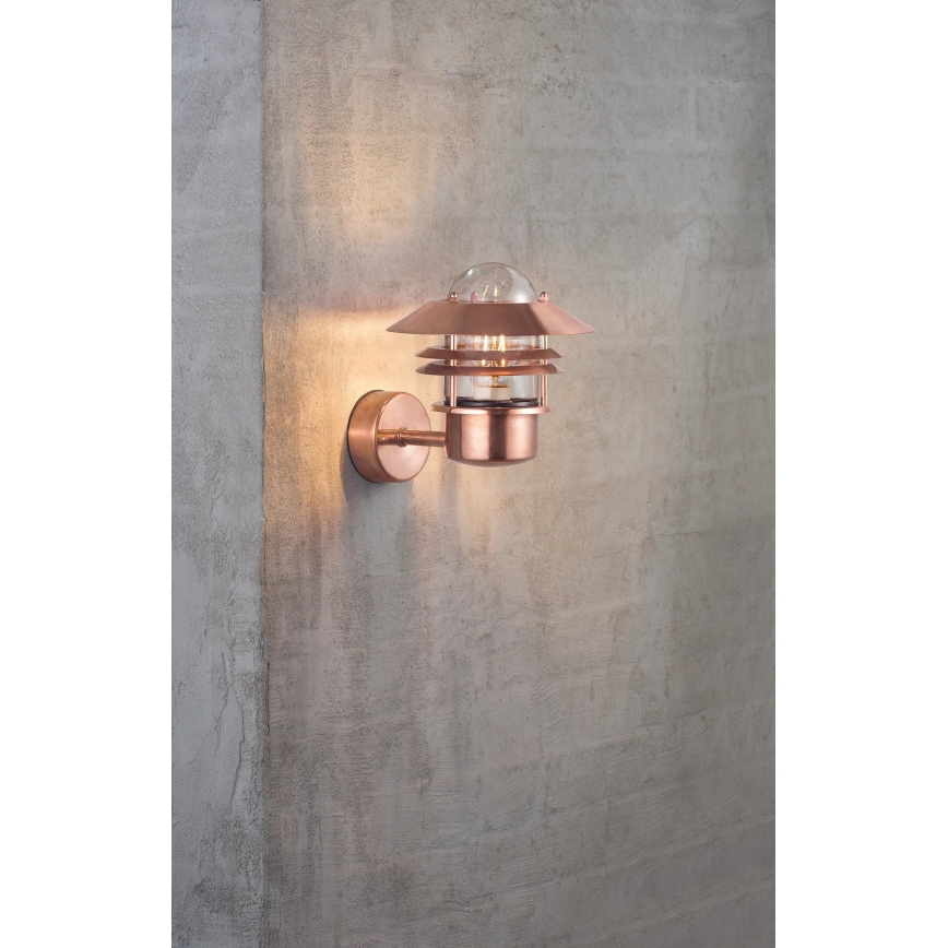 Nordlux - Āra sienas lampa BLOKHUS 1xE27/60W/230V IP54 varš