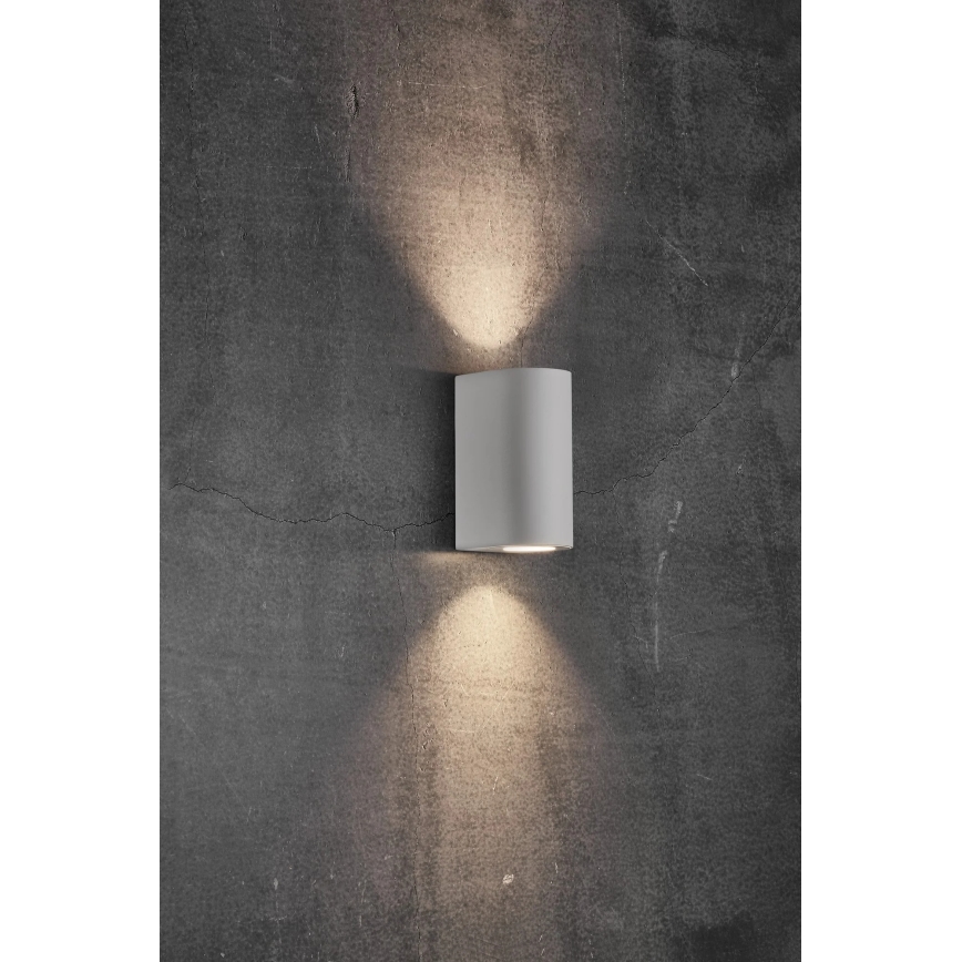 Nordlux - āra sienas lampa CANTO 2xGU10/28W/230V IP44 balta