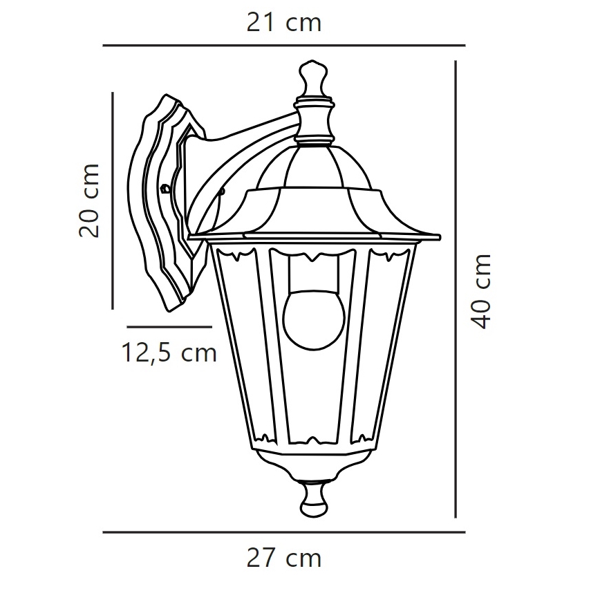 Nordlux - Āra sienas lampa CARDIFF 1xE27/60W/230V IP44