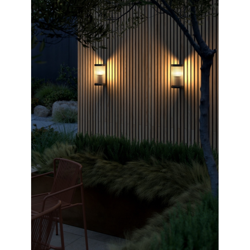 Nordlux - Āra sienas lampa COUPAR 1xE27/25W/230V IP54 melna