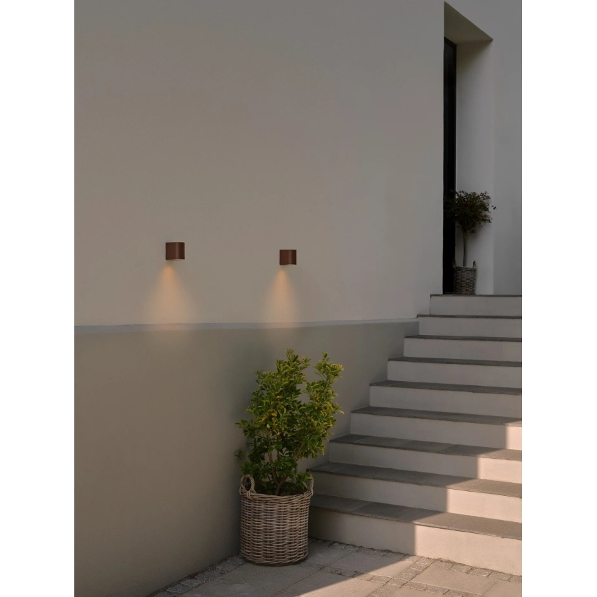 Nordlux - Āra sienas lampa DION 1xGU10/25W/230V IP44 rezavá