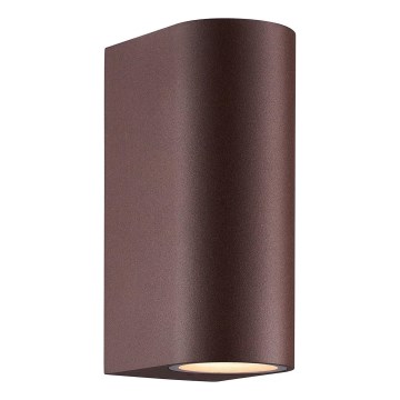 Nordlux - Āra sienas lampa DION 2xGU10/25W/230V IP44 rezavá