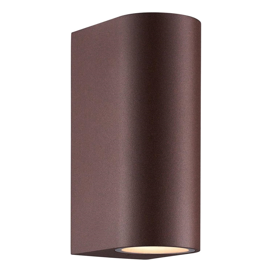 Nordlux - Āra sienas lampa DION 2xGU10/25W/230V IP44 rezavá