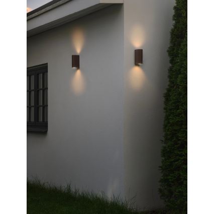 Nordlux - Āra sienas lampa DION 2xGU10/25W/230V IP44 rezavá
