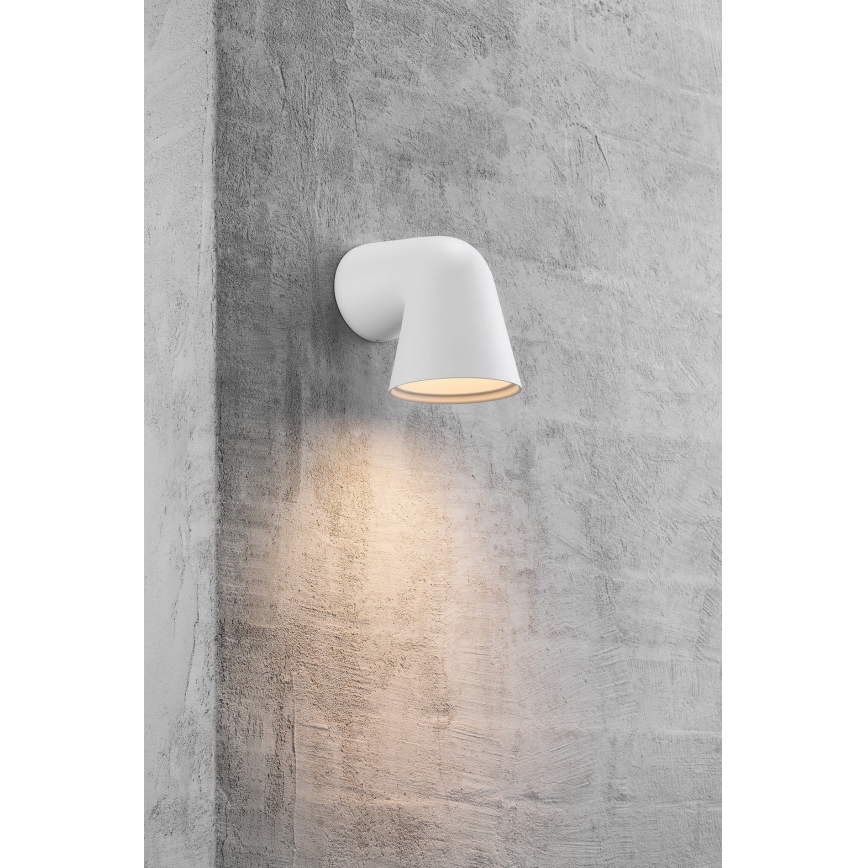 Nordlux - Āra sienas lampa FRONT 1xGU10/28W/230V IP44 balta