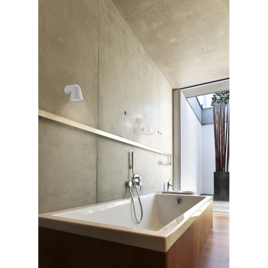 Nordlux - Āra sienas lampa FRONT 1xGU10/28W/230V IP44 balta