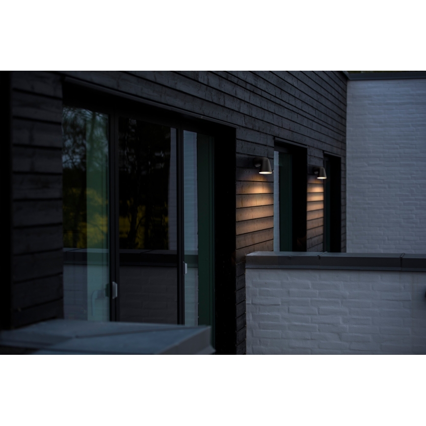 Nordlux - Āra sienas lampa FRONT 1xGU10/28W/230V IP44 melna