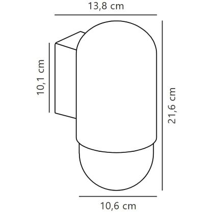 Nordlux - Āra sienas lampa HEKA 1xE27/60W/230V IP54 bēša