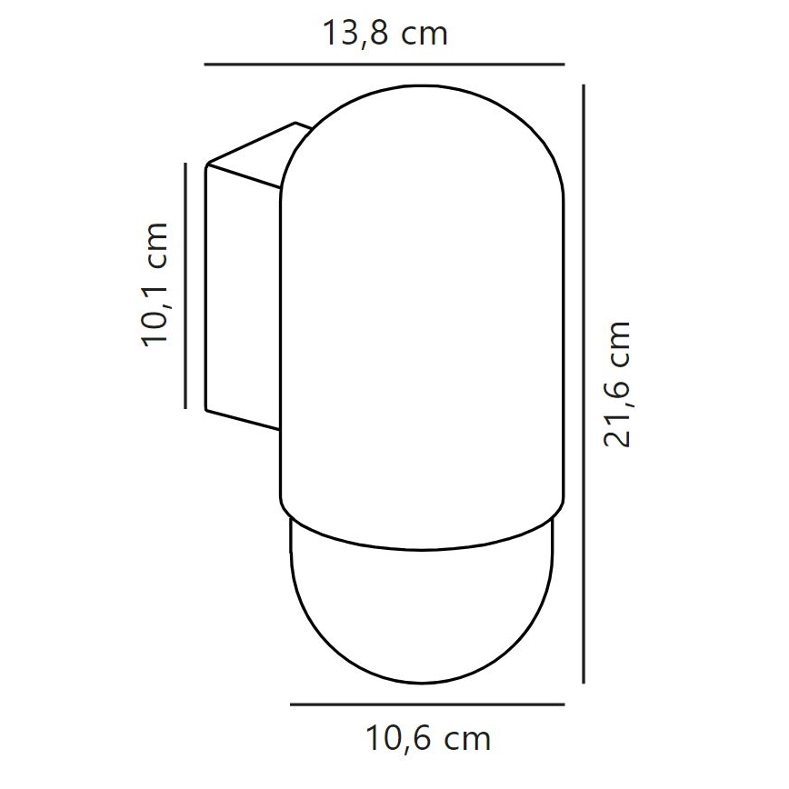 Nordlux - Āra sienas lampa HEKA 1xE27/60W/230V IP54 bēša