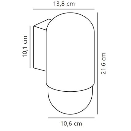 Nordlux - Āra sienas lampa HEKA 1xE27/60W/230V IP54 melna