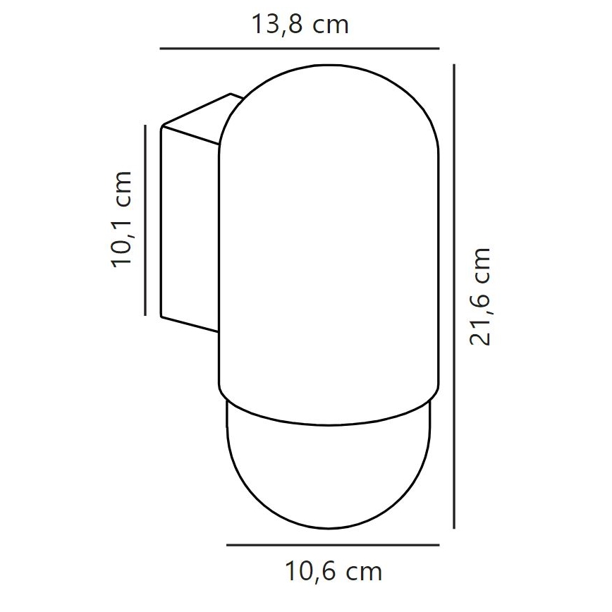Nordlux - Āra sienas lampa HEKA 1xE27/60W/230V IP54 melna