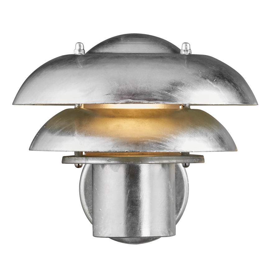 Nordlux - Āra sienas lampa KURNOS 1xE14/12W/230V IP54 matēts hroms