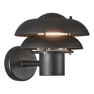 Nordlux - Āra sienas lampa KURNOS 1xE14/12W/230V IP54 melna
