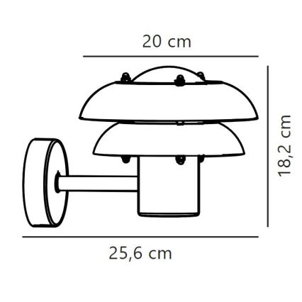 Nordlux - Āra sienas lampa KURNOS 1xE14/12W/230V IP54 melna
