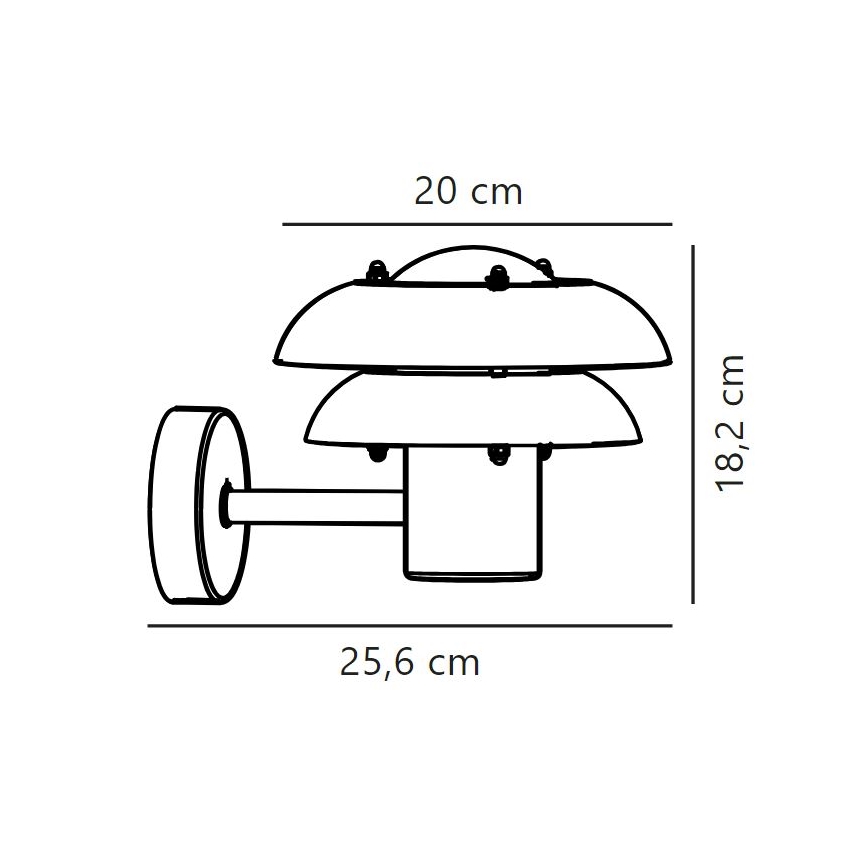 Nordlux - Āra sienas lampa KURNOS 1xE14/12W/230V IP54 melna