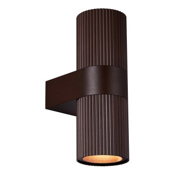 Nordlux - Āra sienas lampa KYKLOP 2xGU10/25W/230V IP54 brūna