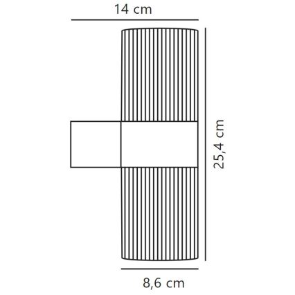 Nordlux - Āra sienas lampa KYKLOP 2xGU10/25W/230V IP54 melna