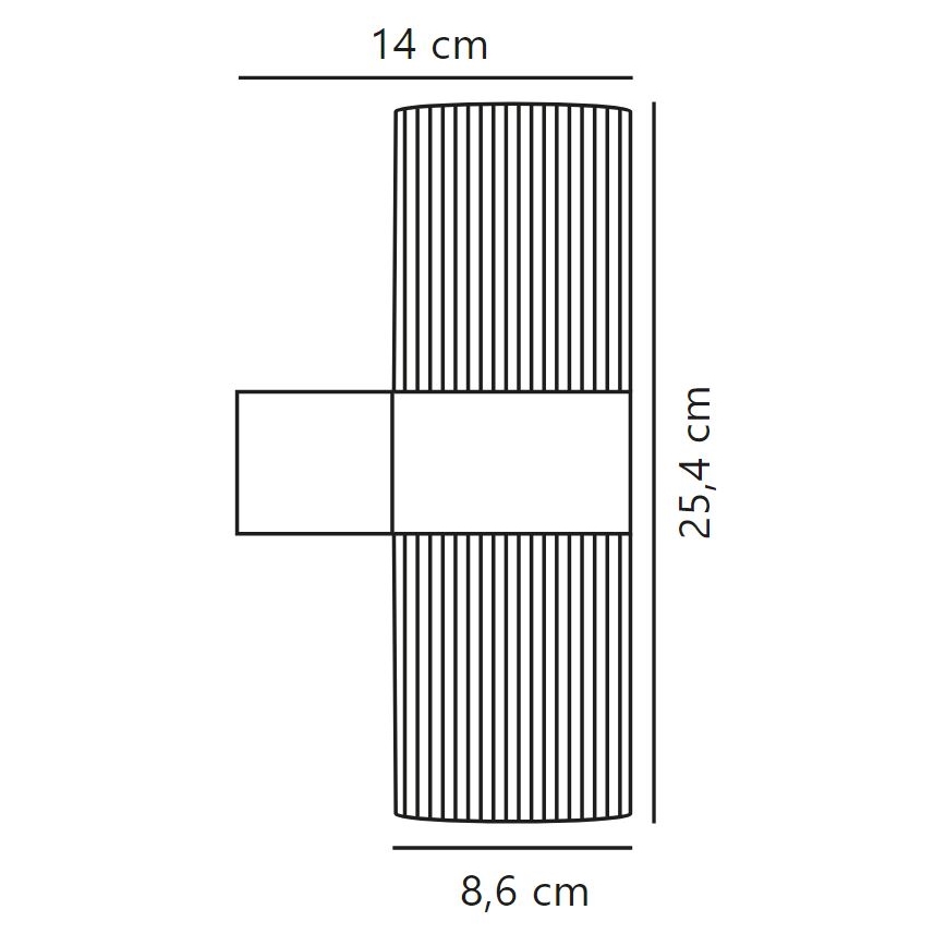 Nordlux - Āra sienas lampa KYKLOP 2xGU10/25W/230V IP54 melna