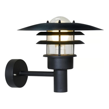 Nordlux - Āra sienas lampa LONSTRUP 1xE27/60W/230V IP44 melna