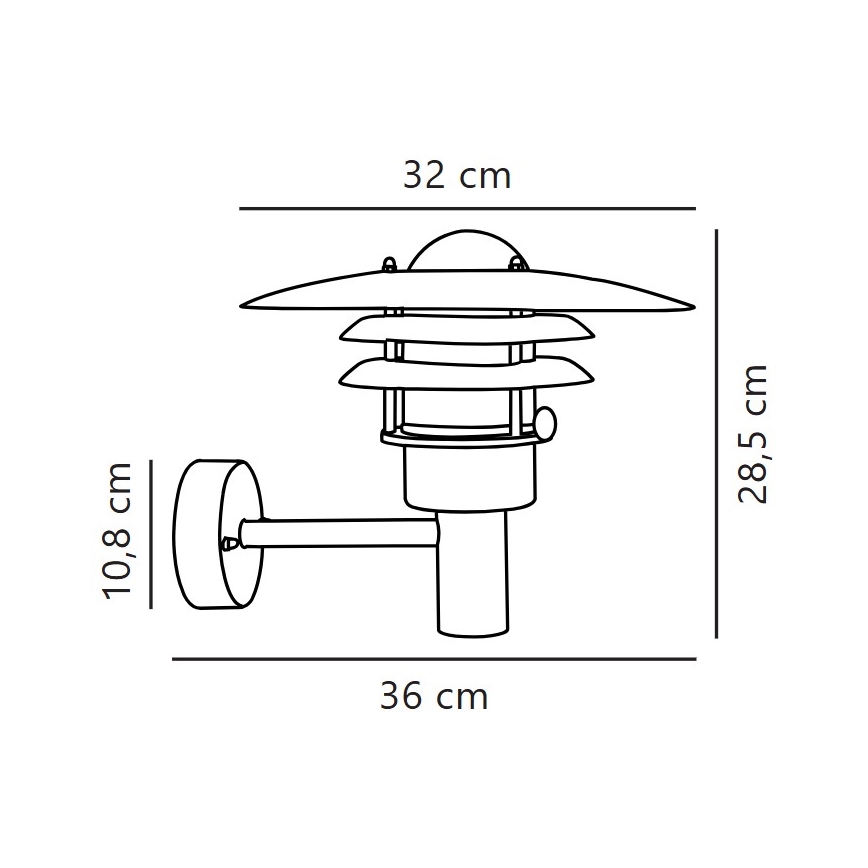 Nordlux - Āra sienas lampa LONSTRUP 1xE27/60W/230V IP44 sudraba