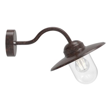 Nordlux - Āra sienas lampa LUXEMBOURG 1xE27/60W/230V IP54 brūna/patina