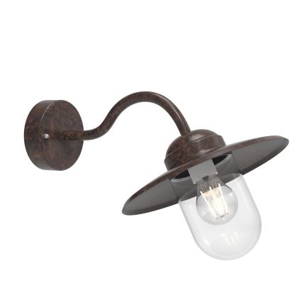 Nordlux - Āra sienas lampa LUXEMBOURG 1xE27/60W/230V IP54 brūna/patina