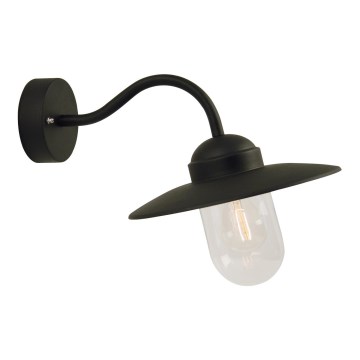 Nordlux - Āra sienas lampa LUXEMBOURG 1xE27/60W/230V IP54 melna