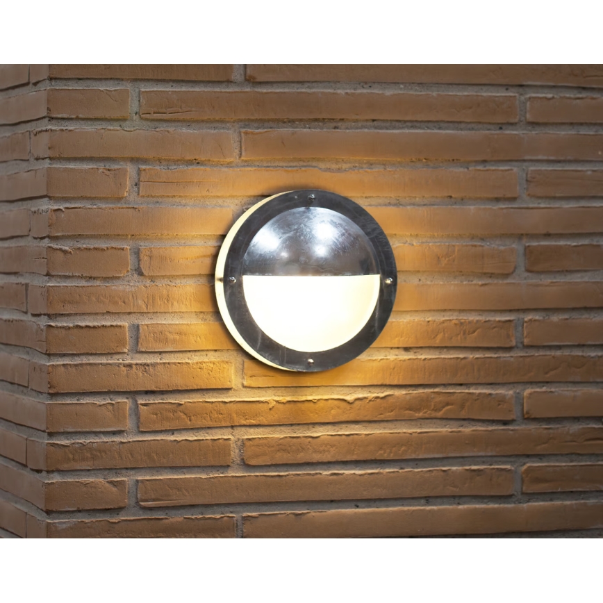 Nordlux - Āra sienas lampa MALTA 1xE27/60W/230V IP54 sudraba