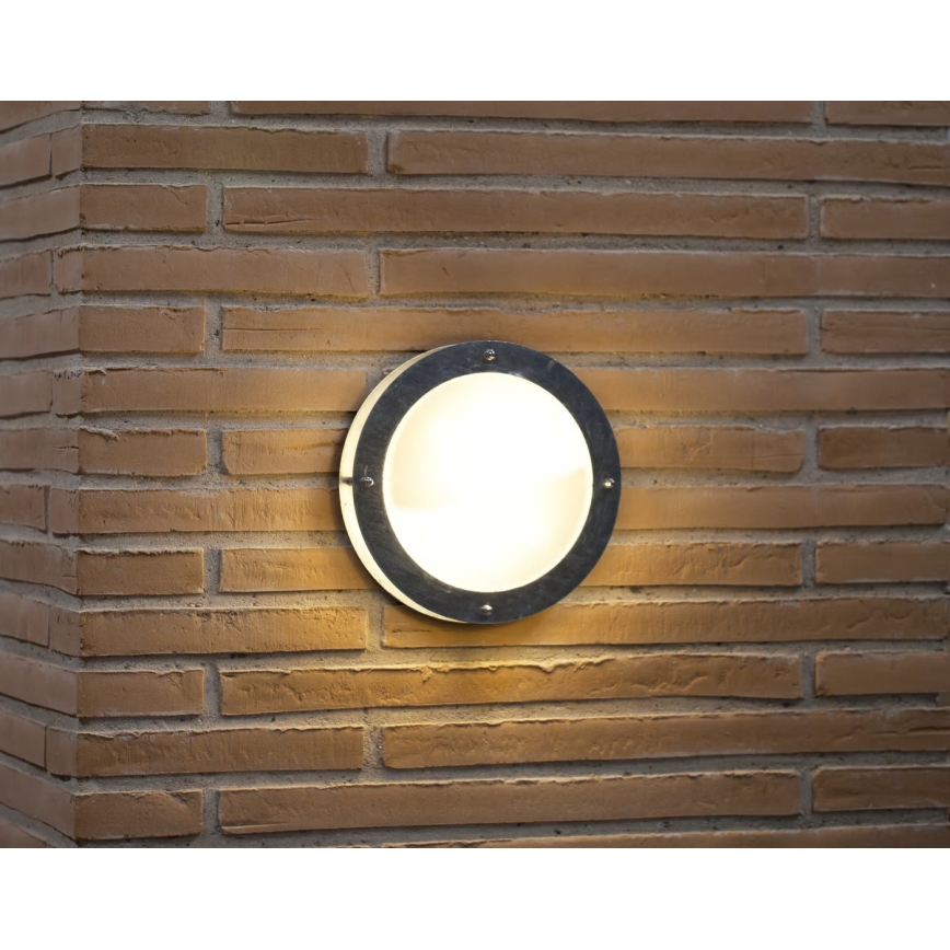 Nordlux - Āra sienas lampa MALTA 1xE27/60W/230V sudraba