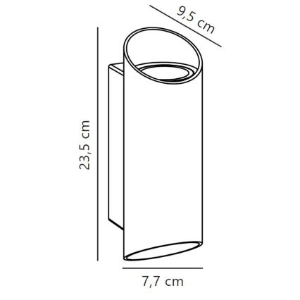 Nordlux - Āra sienas lampa NICO 2xGU10/25W/230V IP54 antracīta