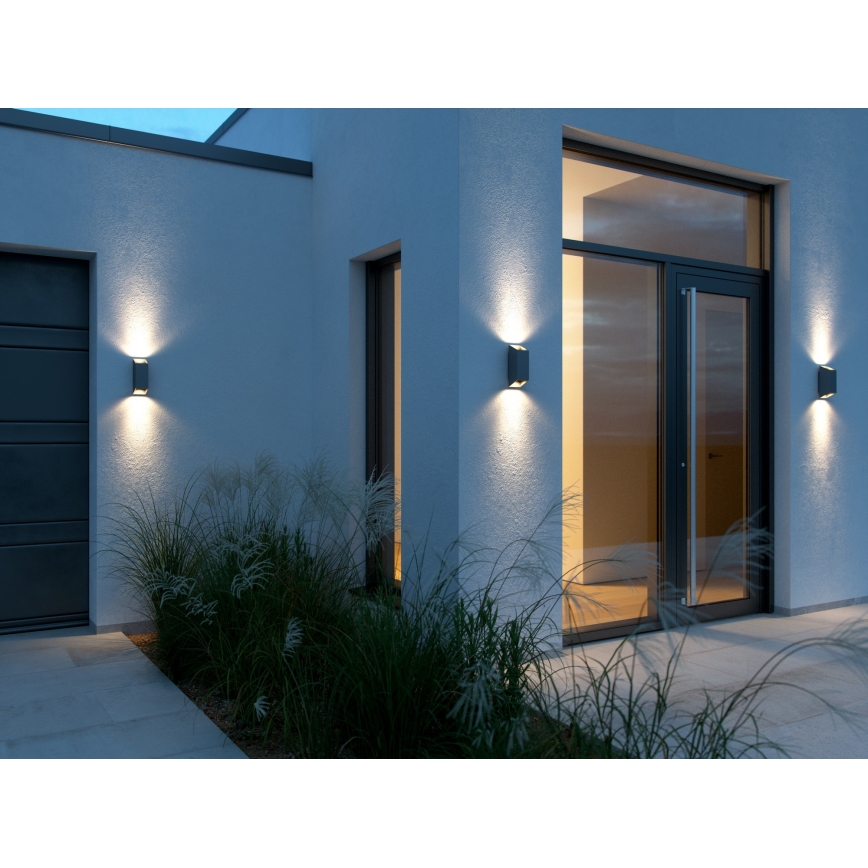 Nordlux - Āra sienas lampa NICO 2xGU10/25W/230V IP54 antracīta