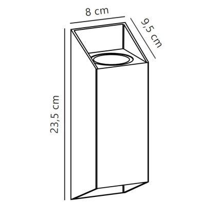 Nordlux - Āra sienas lampa NICO 2xGU10/25W/230V IP54 brūna