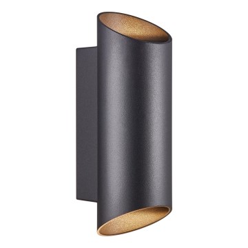 Nordlux - Āra sienas lampa NICO 2xGU10/25W/230V IP54 melna