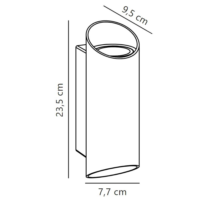 Nordlux - Āra sienas lampa NICO 2xGU10/25W/230V IP54 melna