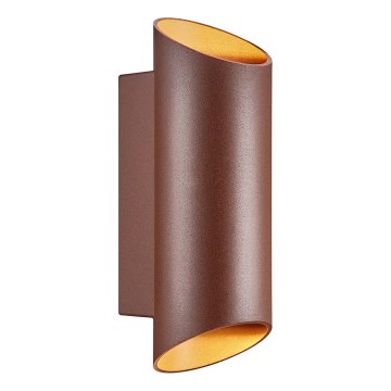 Nordlux - Āra sienas lampa NICO 2xGU10/35W/230V IP54 brūna